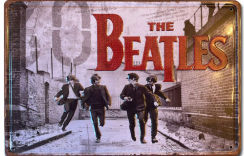 Chapa Decorativa Para Bar Musical The Beatles estilo Retro / Vintage