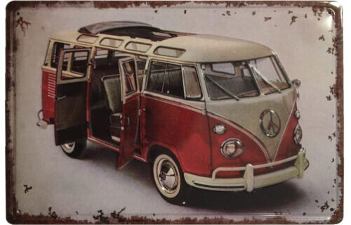 Chapa Vintage Furgoneta Hippie VW eBulli estilo retro