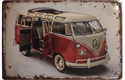 Chapa Vintage Furgoneta Hippie VW eBulli estilo retro