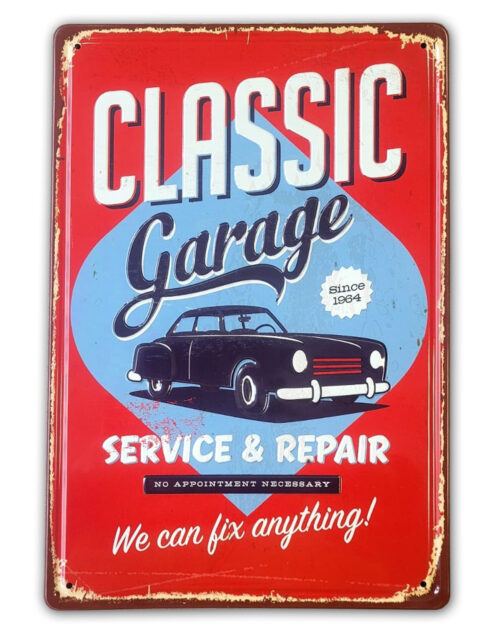 Chapa decorativa de Coches Garaje Classic estilo Retro / Vintage