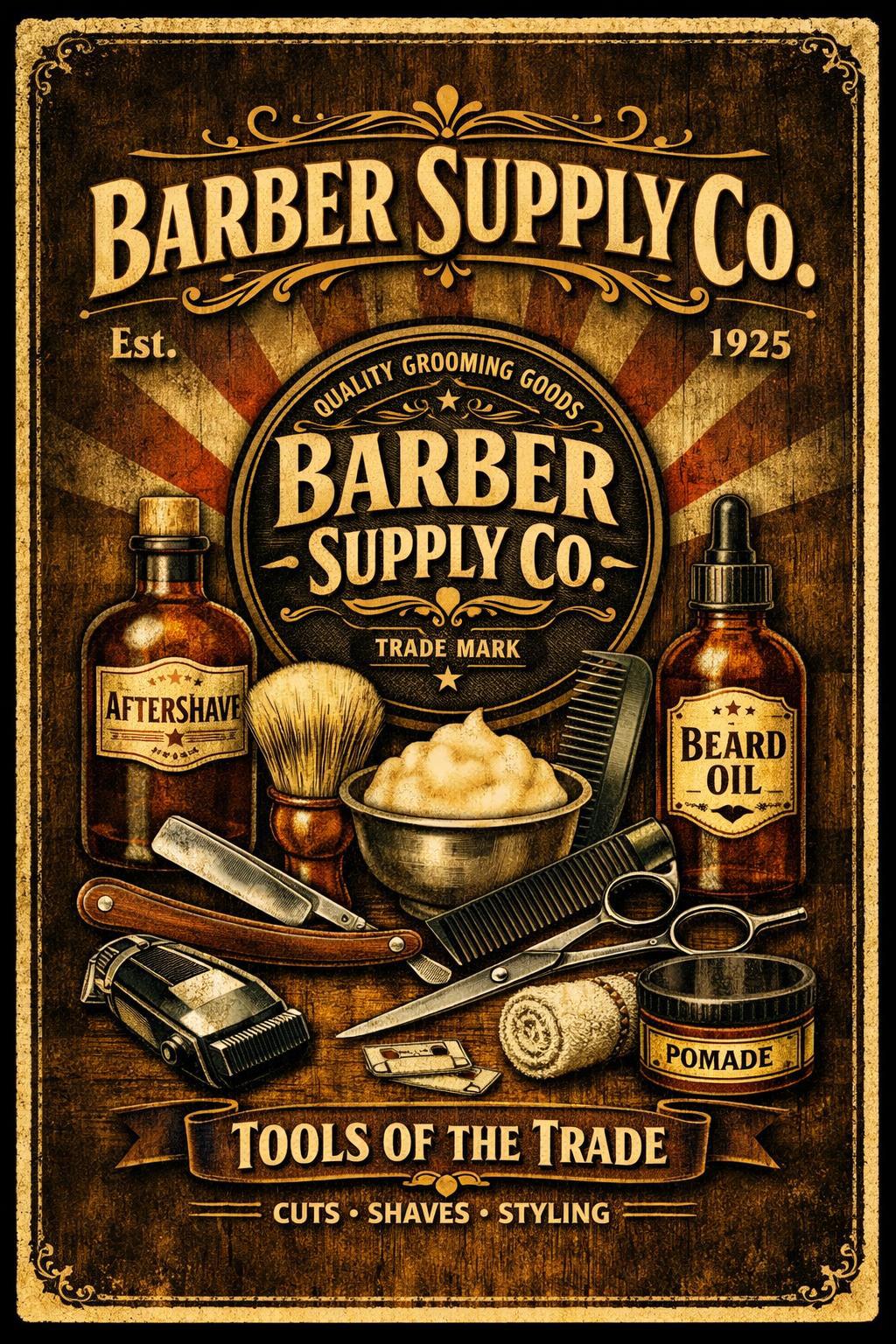 Barber Supply decoracion barberia