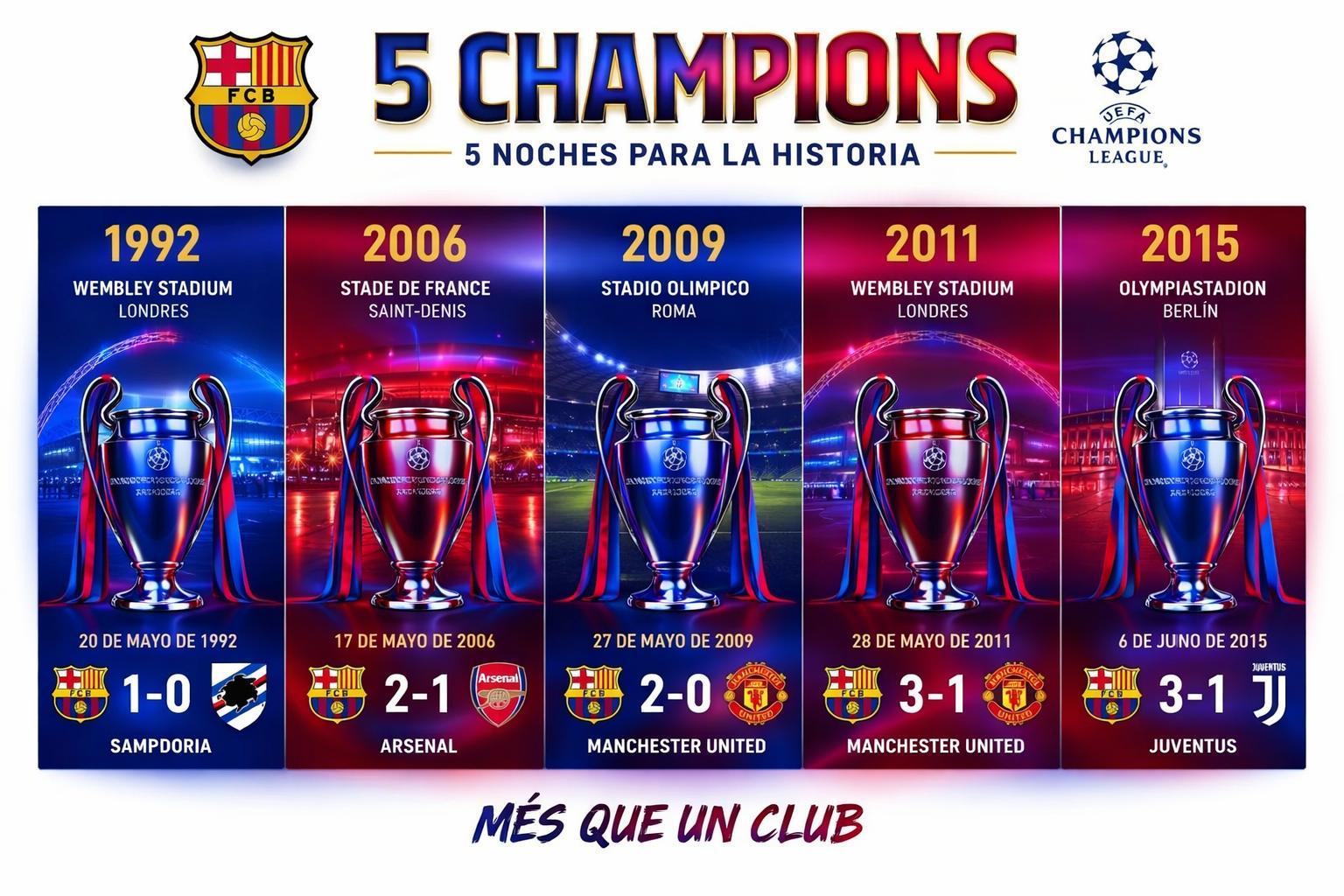 Champions Barcelona cuadro decoracion