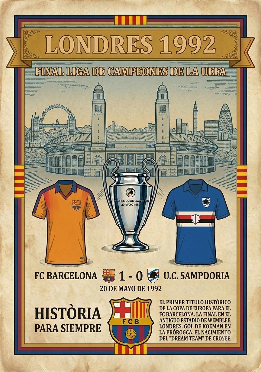 cuadro decoracion Champions League 1992