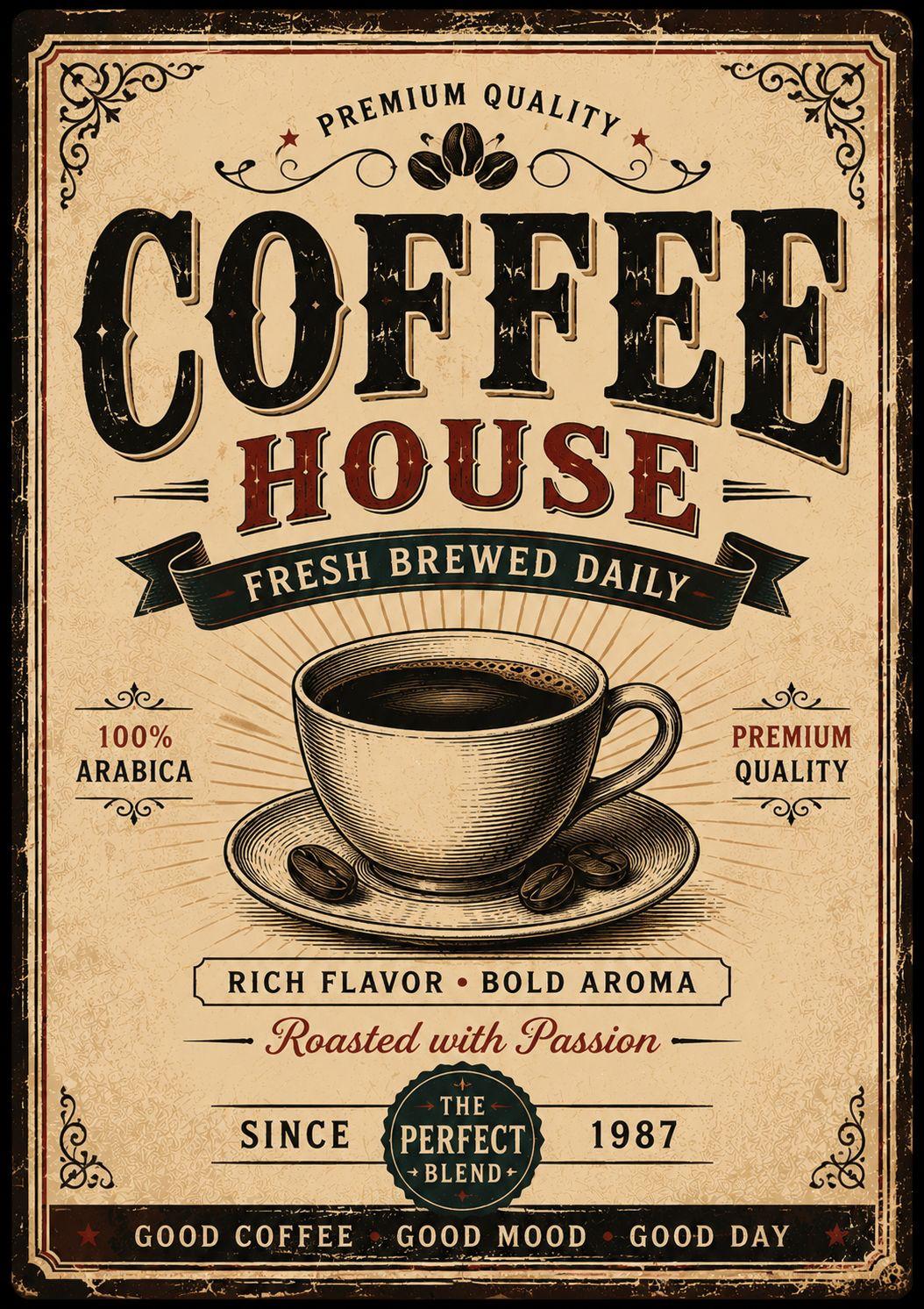 Coffee House cuadro cafetería