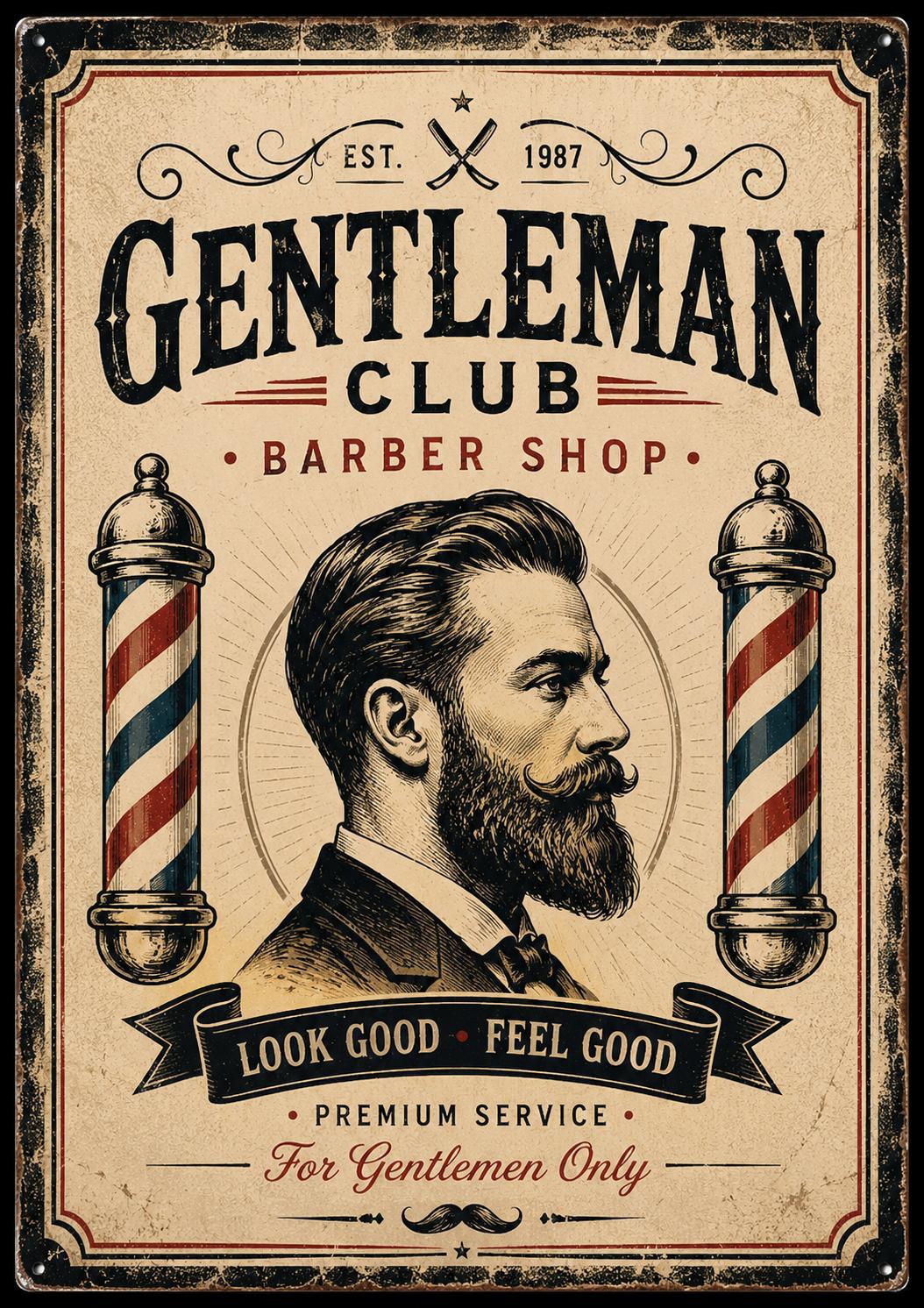 Gentleman Club cuadro barberia