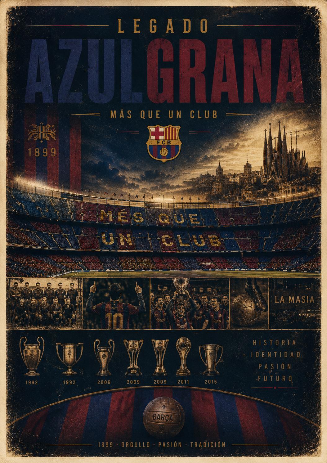 Legado Azulgrana cuadro futbol