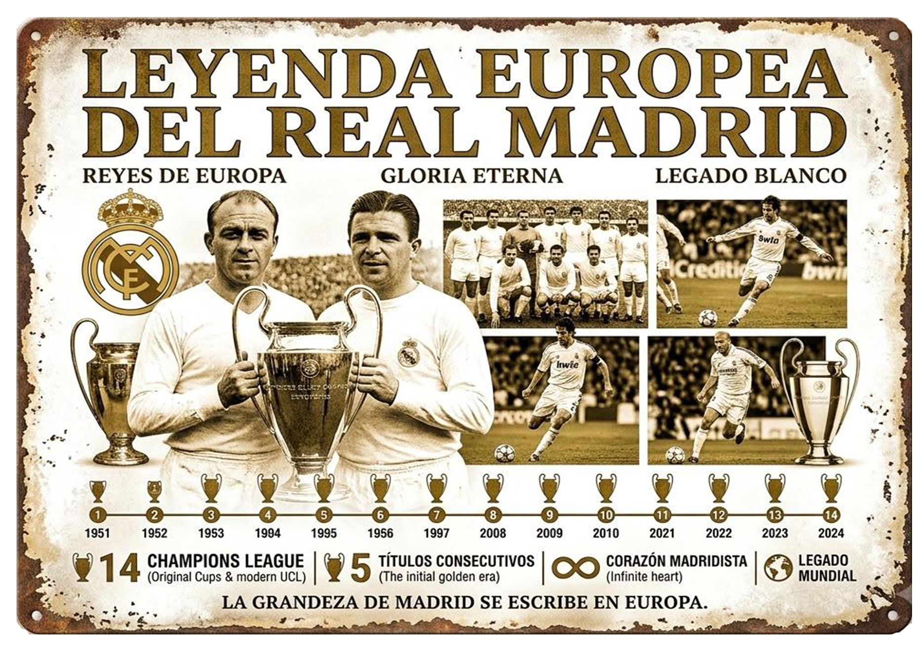 Leyenda Europea Real Madrid decoracion