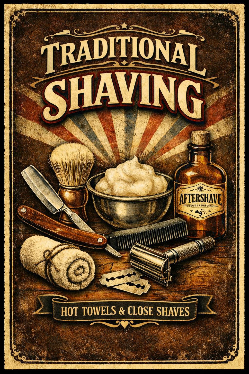 Traditional Shaving Cuadro barberia