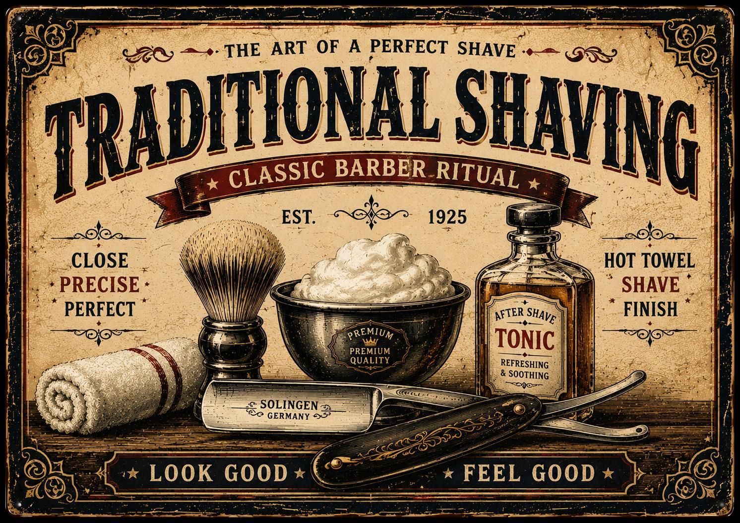 Traditional Shaving cuadro barbería