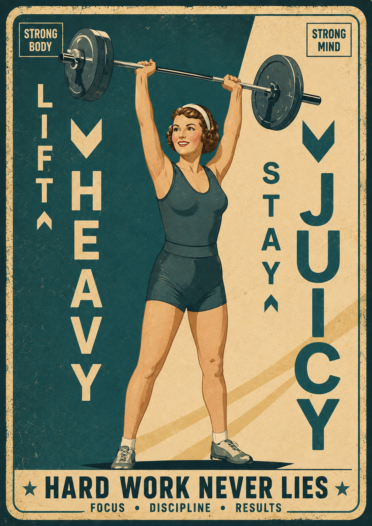 Hard Word Girl gym decoracion gimnsaio