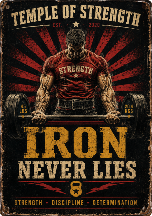 Iron Never Lies deco gym