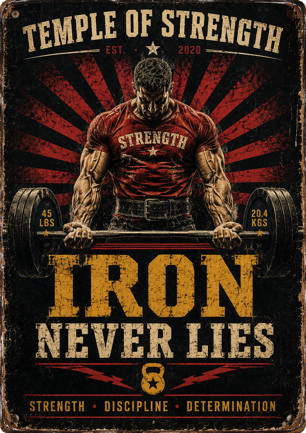 Iron Never Lies deco gym